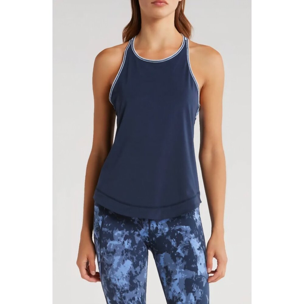 Sweaty Betty Breathe Easy Running Tank Top Active Navy Blue Size XXL (14) NEW